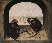 Pieter Bruegel 2 monkeys oil painting on canvas